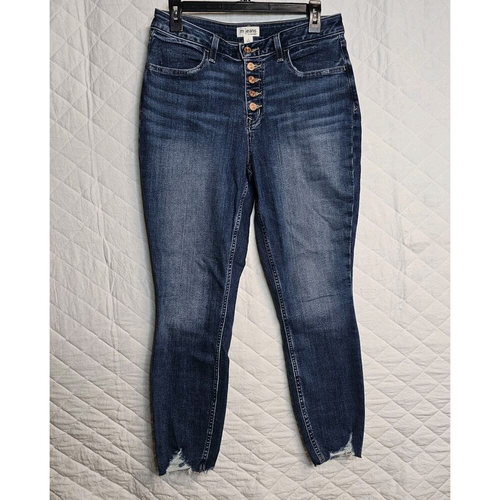 Maurices M Jeans High Rise Super Skinny Ankle Distressed Pants Womens Medium Reg